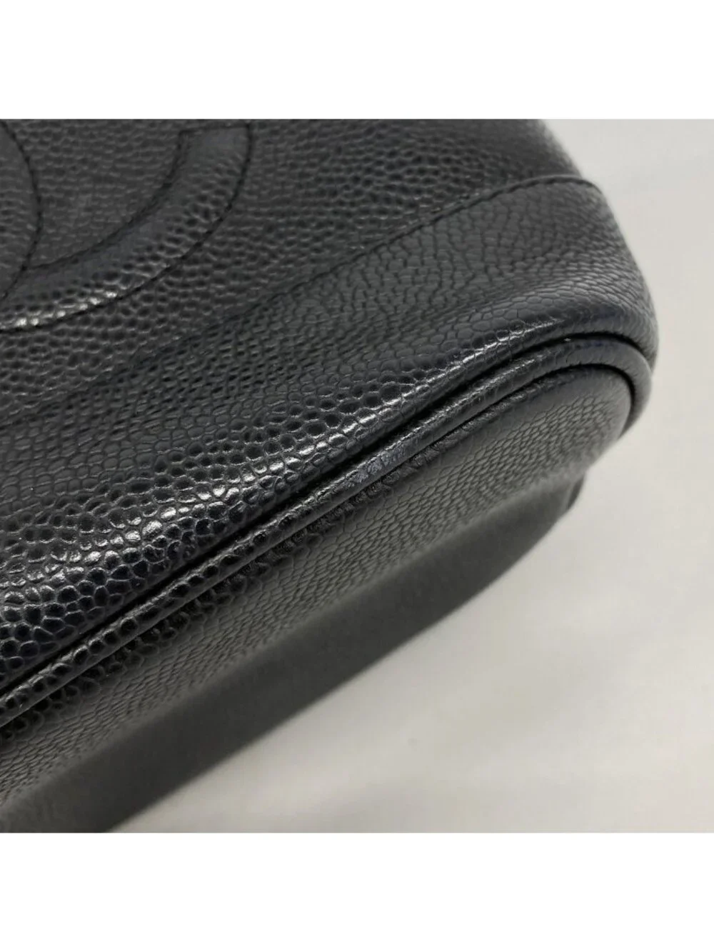 Chanel Vanity Bag Caviar Leather Black Gold